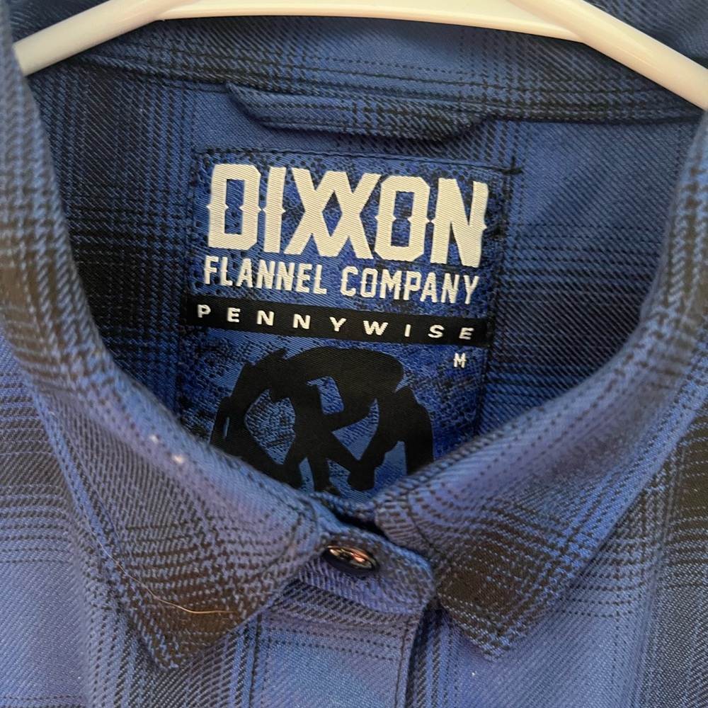 DIXXON Pennywise Blue and Black Plaid Shirt womens